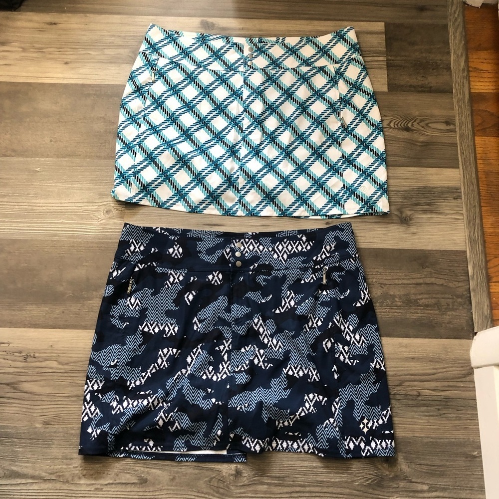 Joft Teal and Navy Patterned Tennis or Golf Skirts 16